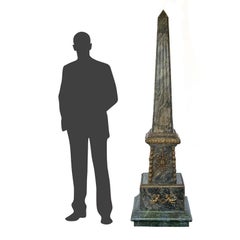 Pair of French Marble and Bronze Obelisks, c. 1900's
