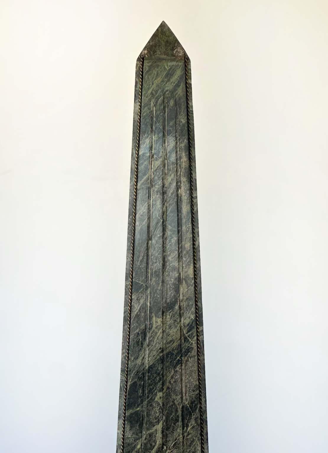 Pair of French Marble and Bronze Obelisks, c. 1900's For Sale 2