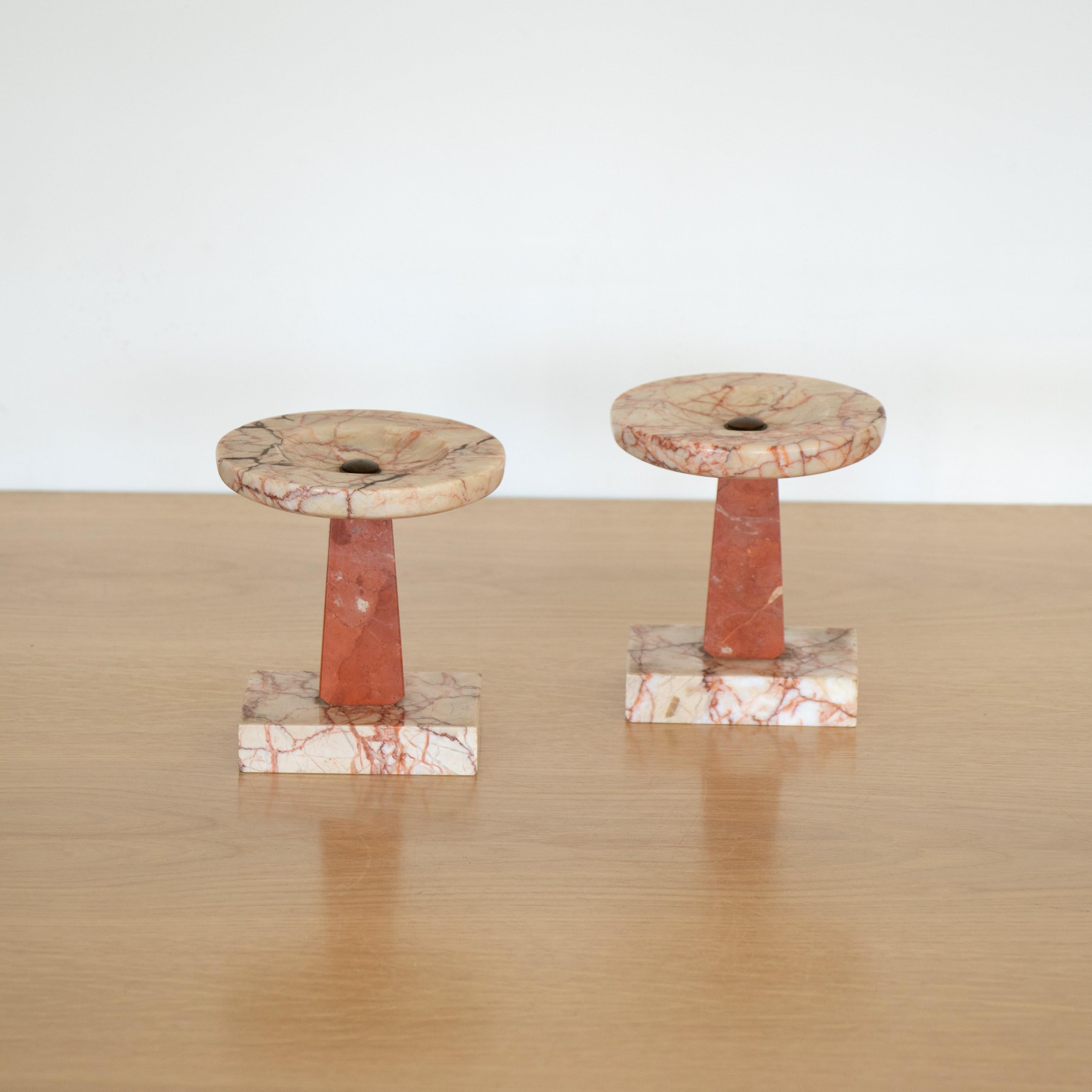 20th Century Pair of French Marble Objects