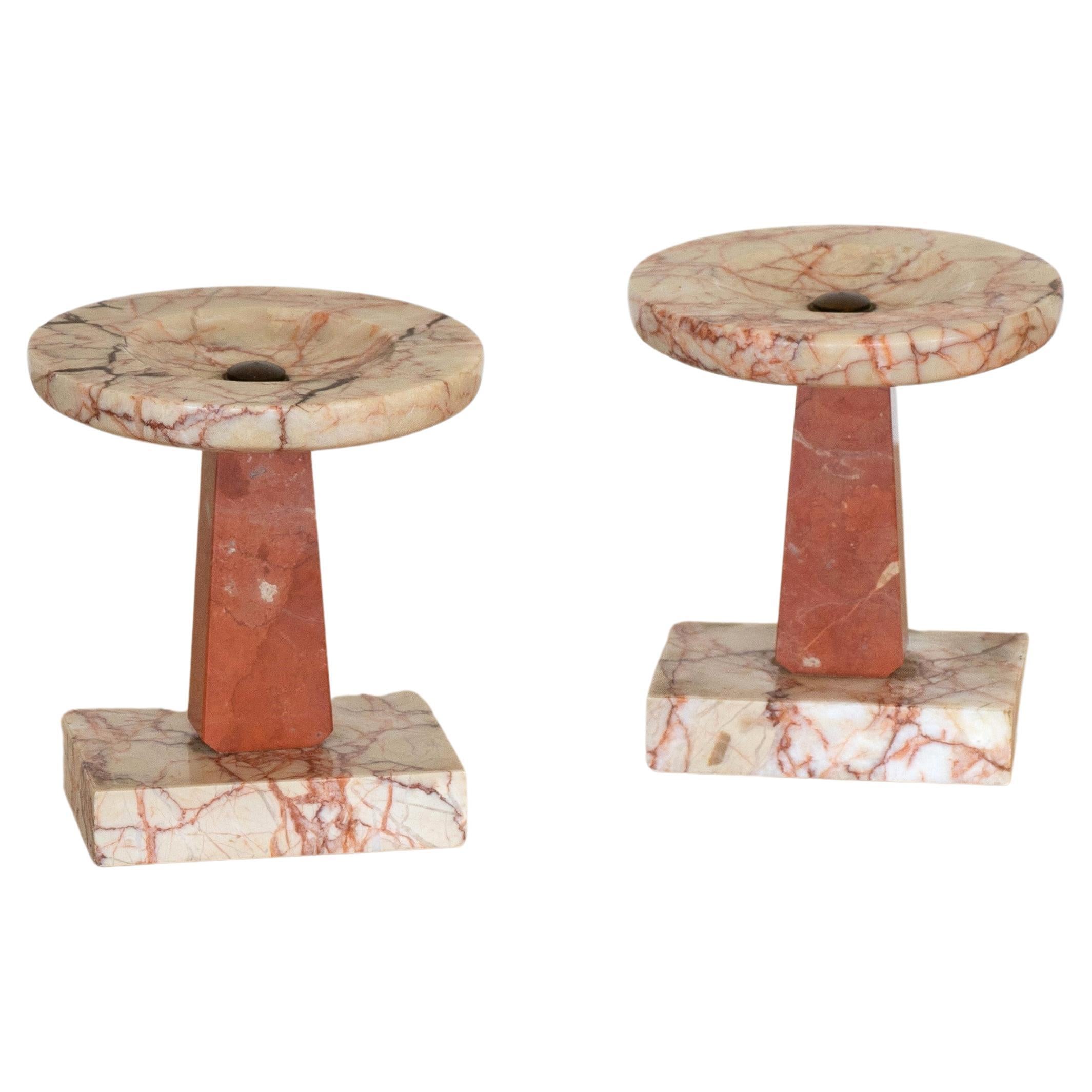 Pair of French Marble Objects