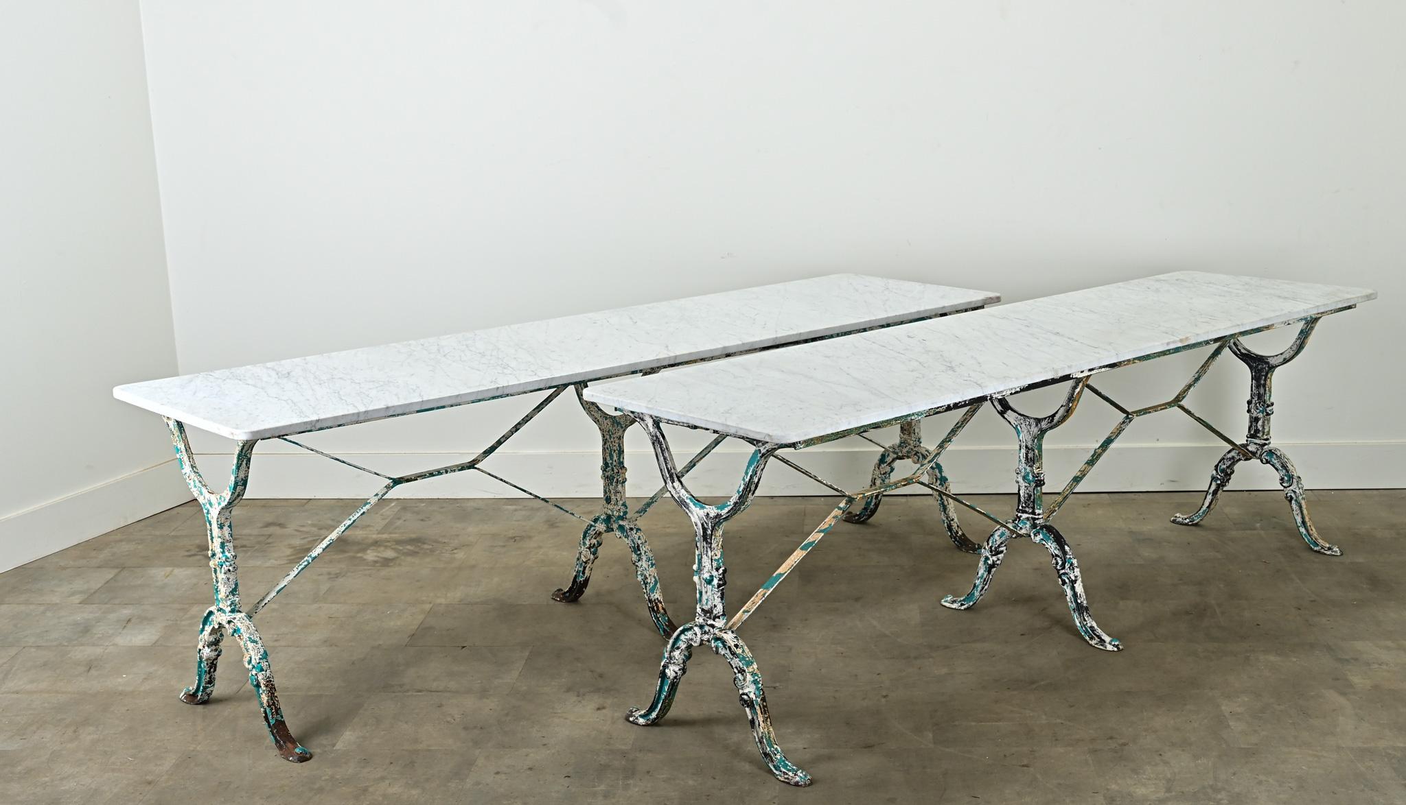 Other Pair of French Marble Top Bistro Tables
