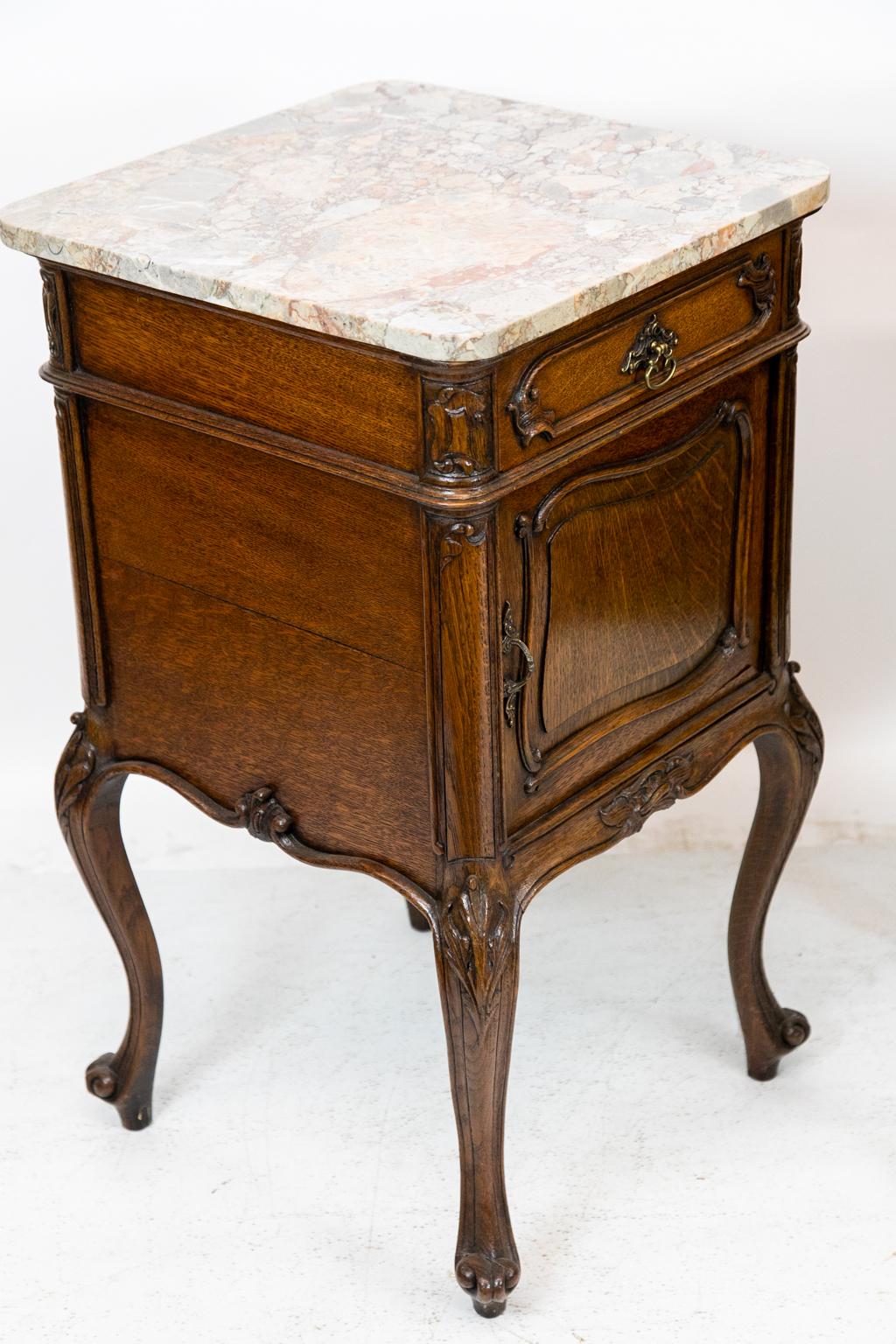 Pair of French Marble-Top Commodes 5