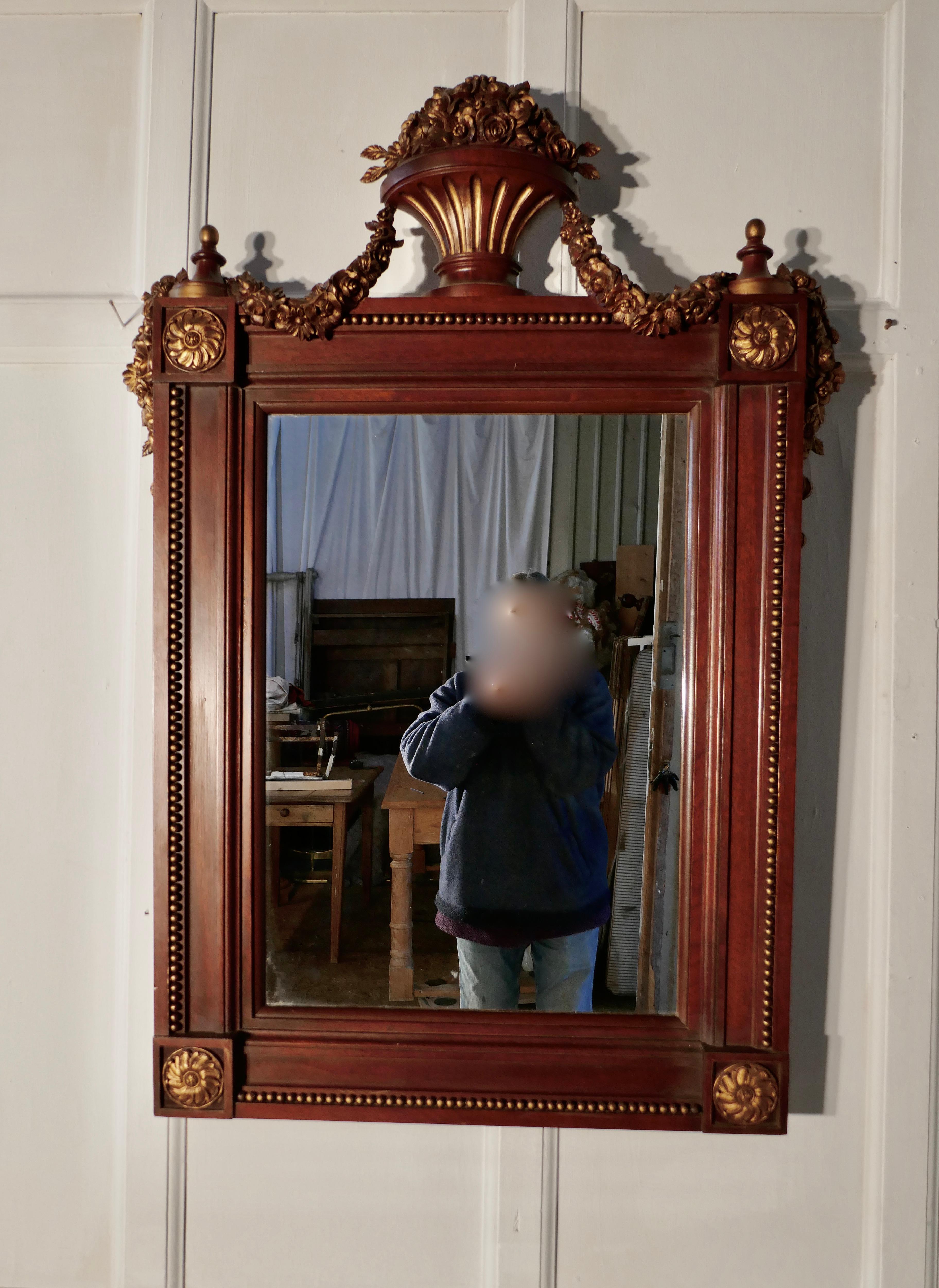 19th Century Pair of French Marble-Top Console Tables with Mirrors For Sale