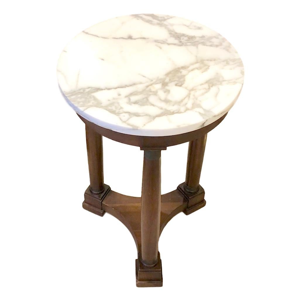 Pair of French Marble-Top Side Tables In Good Condition In New York, NY