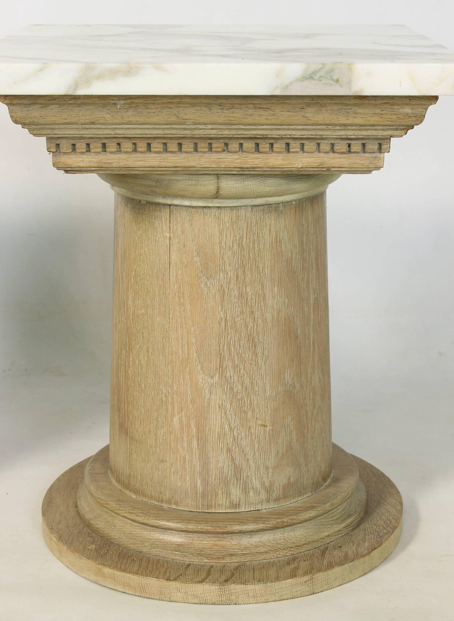 Pair of French Marble-Top Side Tables 3