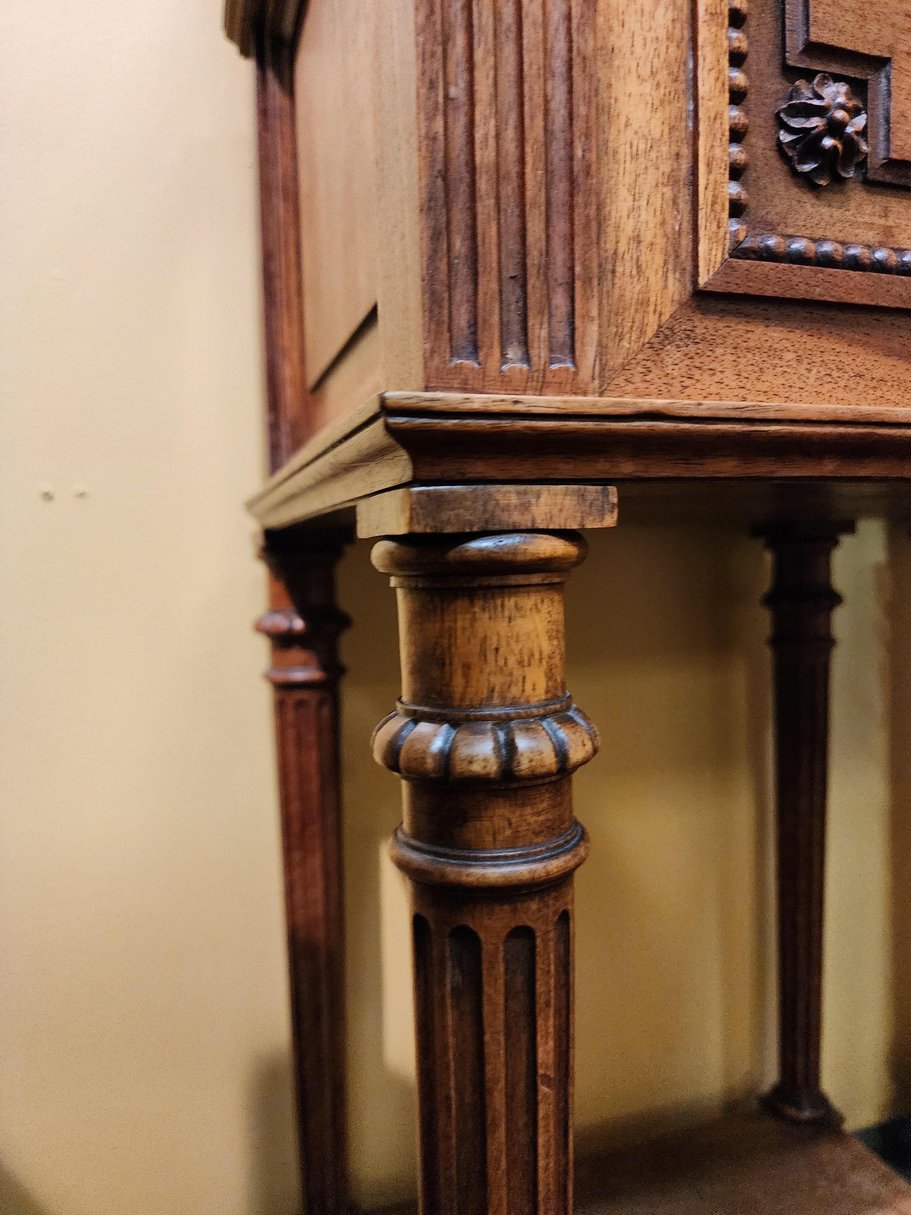 Pair of French Marble Toped Louis Philippe Nightstands 2