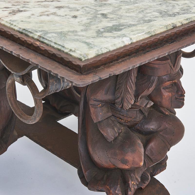 Paire de tables françaises en marbre par Jean - Maurice Rosthschild 1950s en vente 6