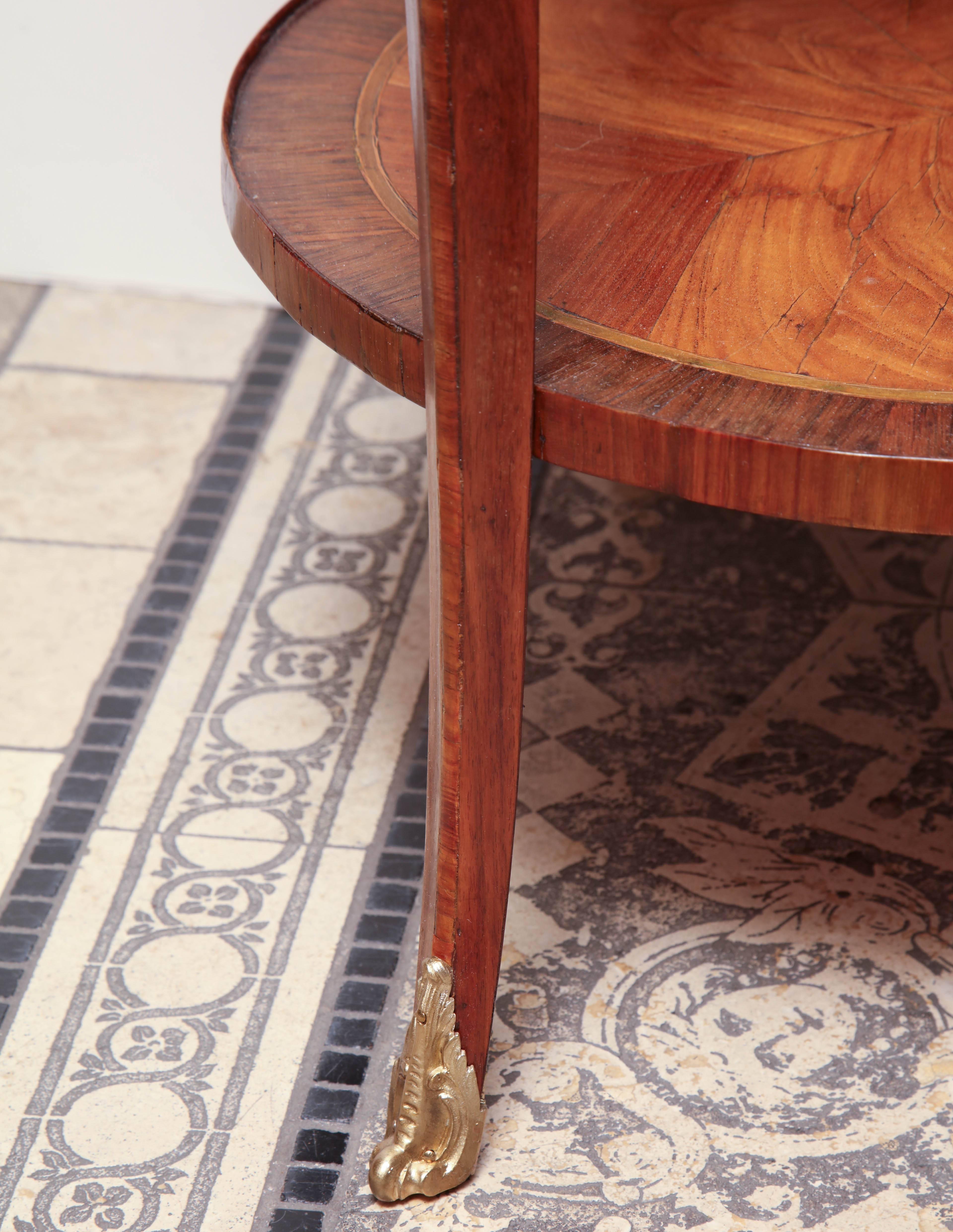 Pair of French Marquetry Side Table In Good Condition In Westwood, NJ