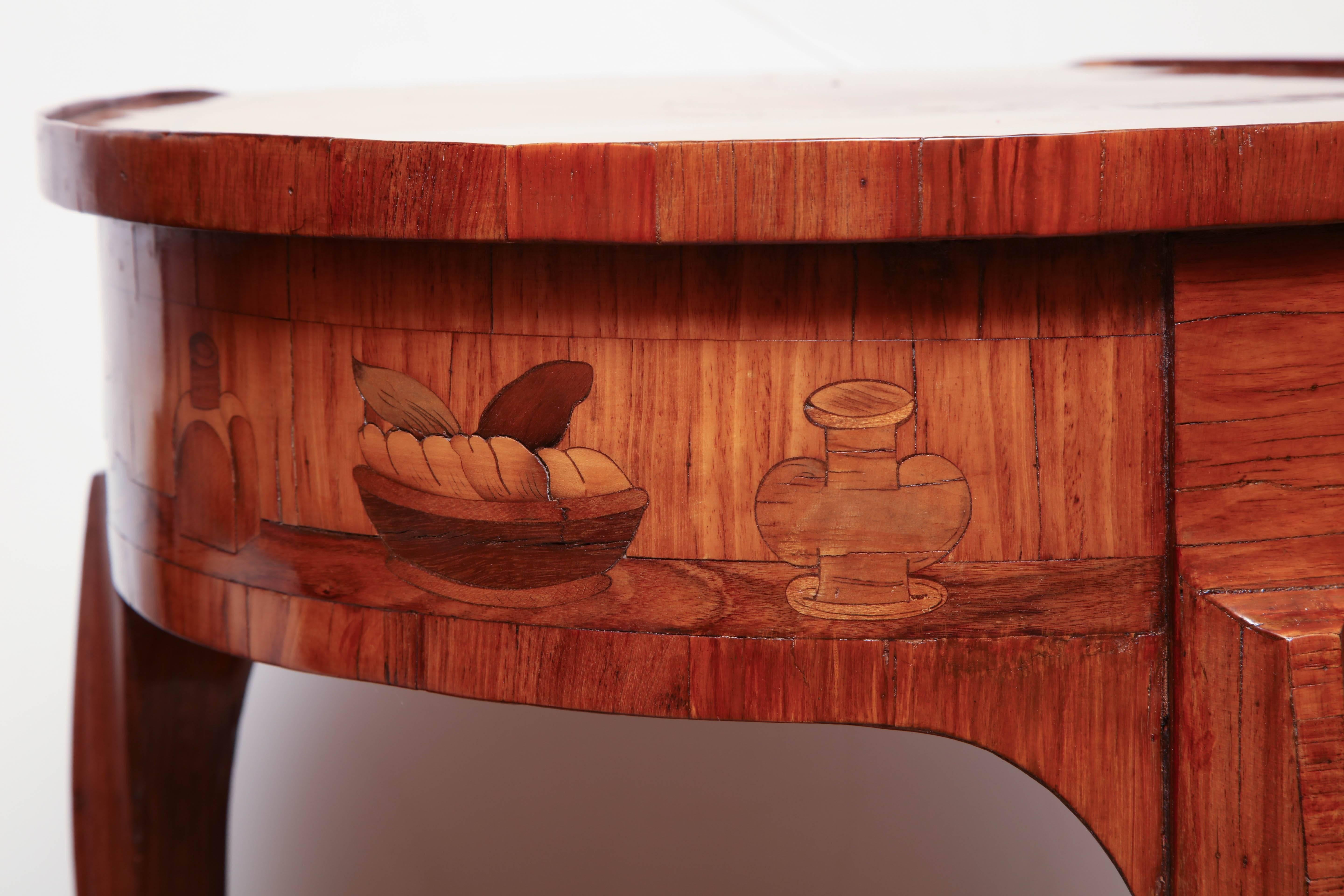 Pair of French Marquetry Side Table 3