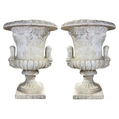 Antique Pair of French Medici Composite Planters
