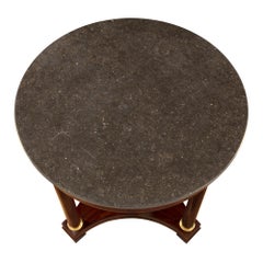 Pair of French Mid-19th Century Empire Style Ormolu and Mahogany Side Tables