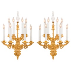 Coppia di applique francesi in stile Luigi Filippo della metà del XIX secolo