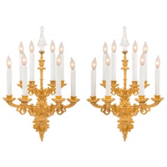 Pair of French Mid-19th Century Louis Philip Style Sconces