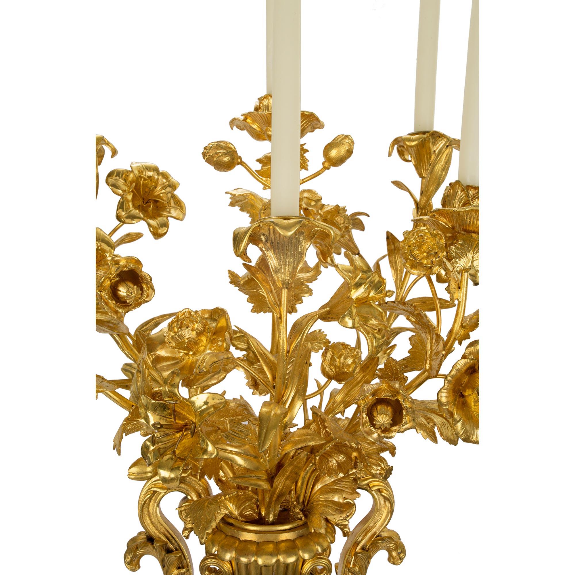 Ormolu Pair of French Mid-19th Century Louis Philippe St. Candelabras For Sale