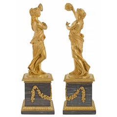 Pair of French Mid-19th Century Louis XVI Style Decorative Statues