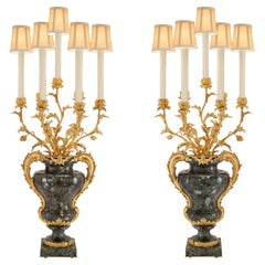 Antique Pair of French Mid-19th Century Louis XVI Style Mounted Candelabras