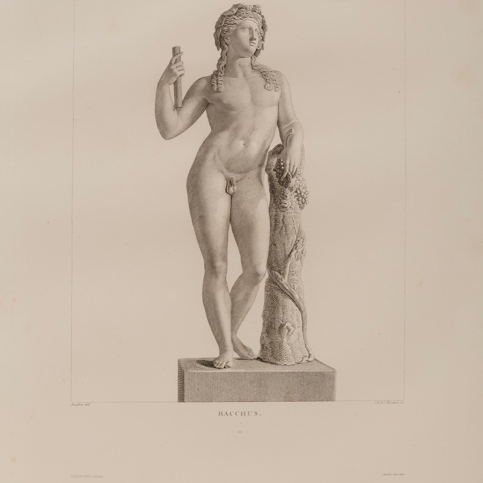 Paar französische neoklassizistische St. des 19. Drucke von Bacchus und Merkur (19. Jahrhundert) im Angebot