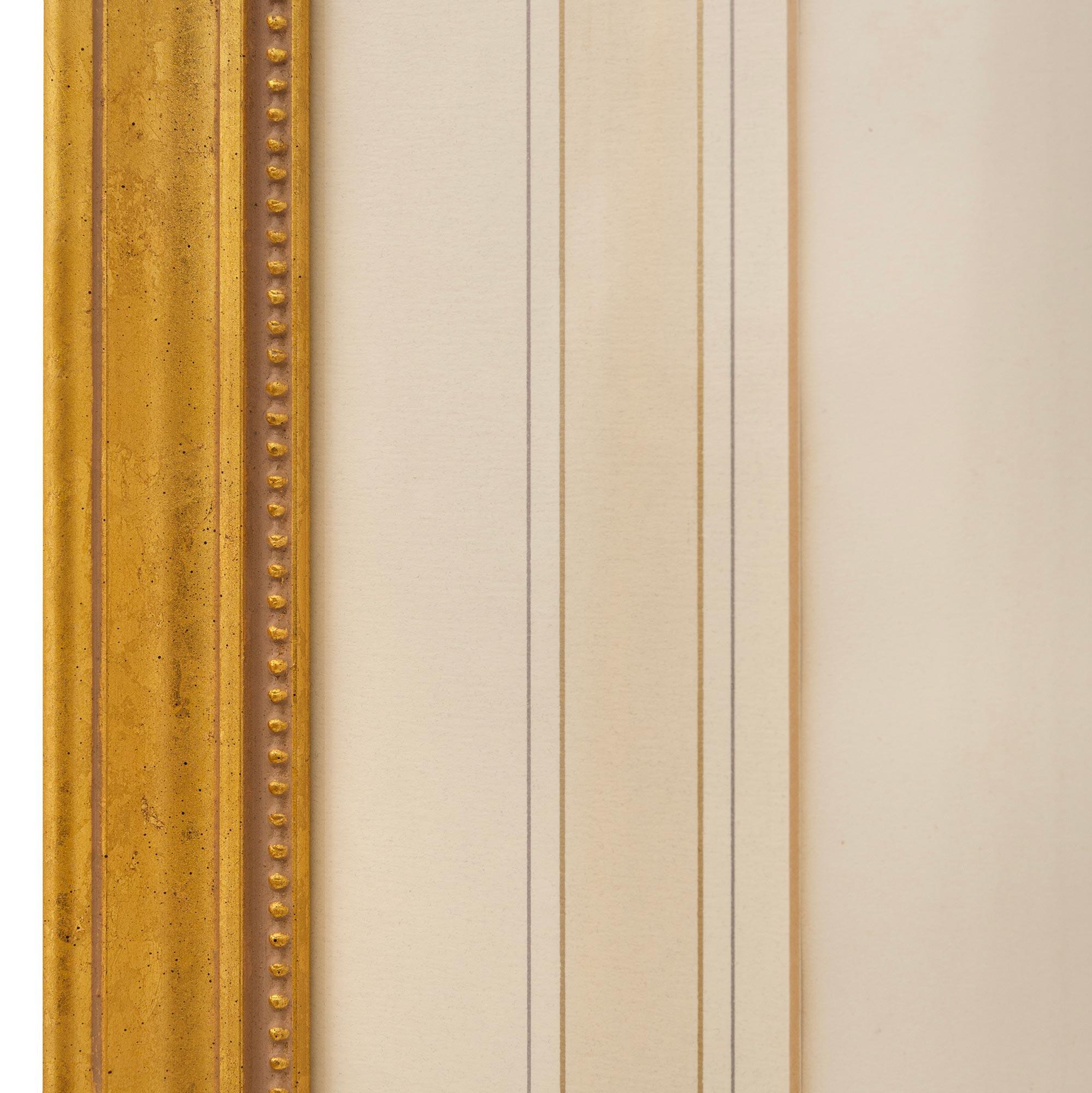 Paar französische neoklassizistische St. des 19. Drucke von Bacchus und Merkur (Vergoldetes Holz) im Angebot