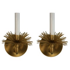 Pair of French Mid Century Brutalist Sconces