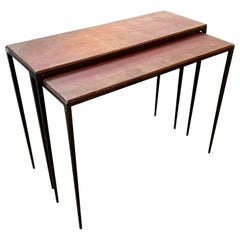 Vintage Pair of French Mid-Century Consoles