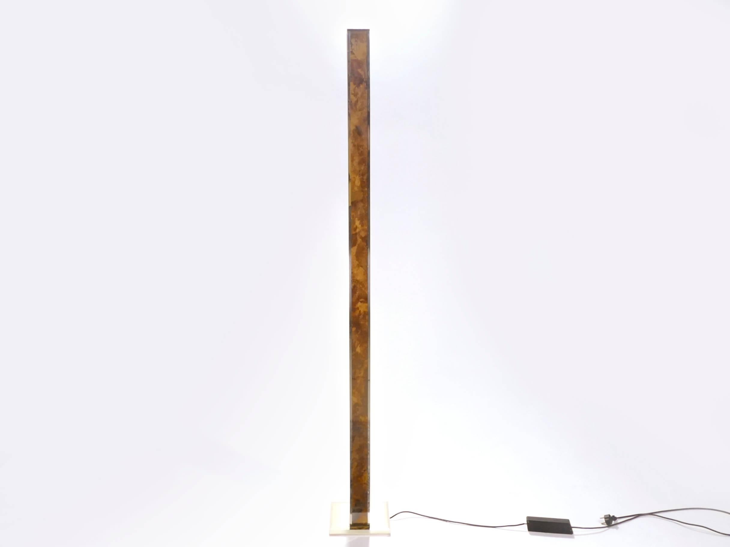 Pair of French Mid-Century Modern Brass Floor Lamps, 1970s For Sale 2