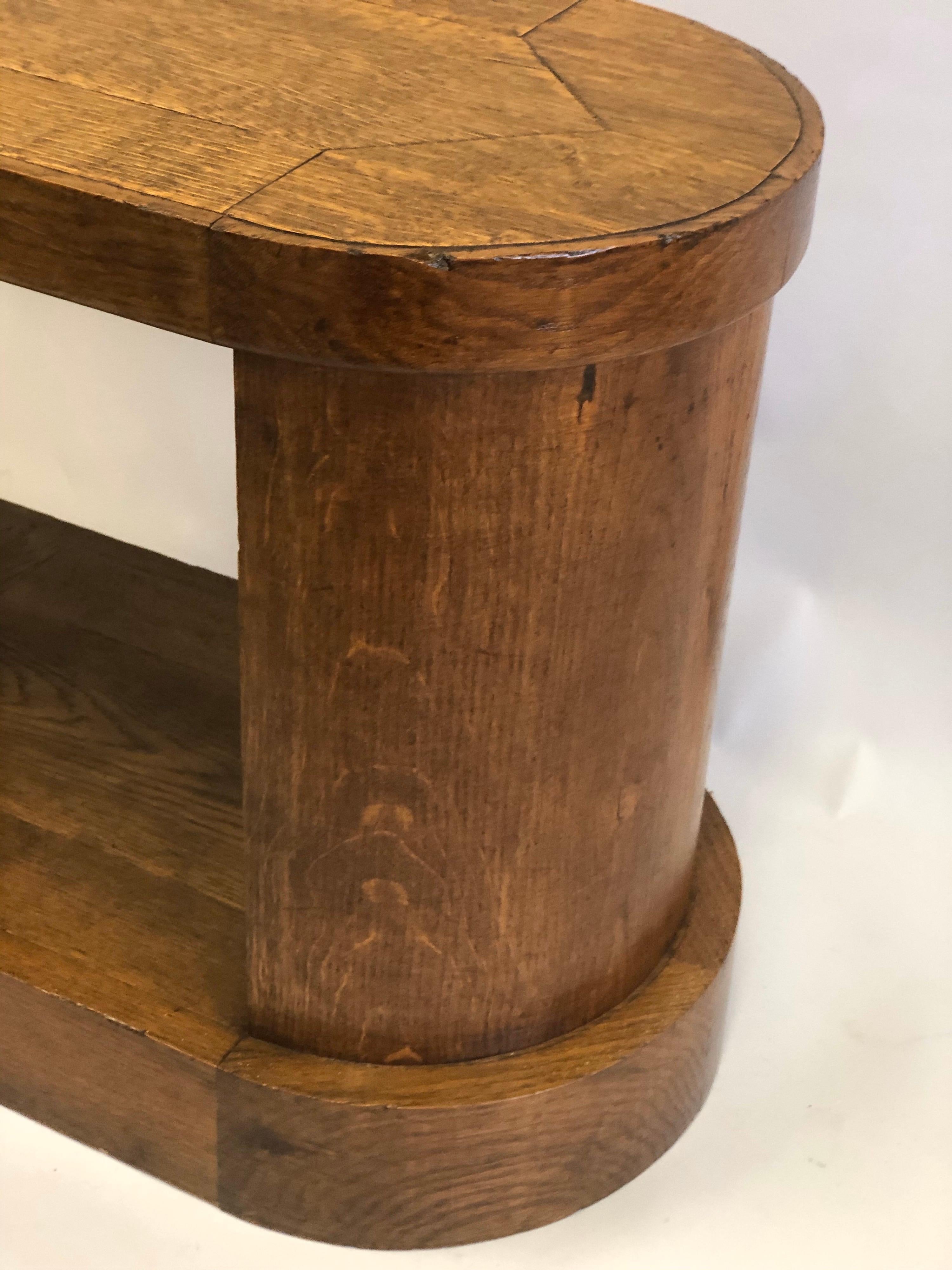 Pair of French Mid-Century Modern Oak End Tables or Nightstands, Pierre Legrain 9