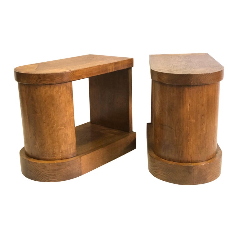 Pierre Legrain end tables or nightstands, 1925–30, offered by Thomas Gallery Ltd