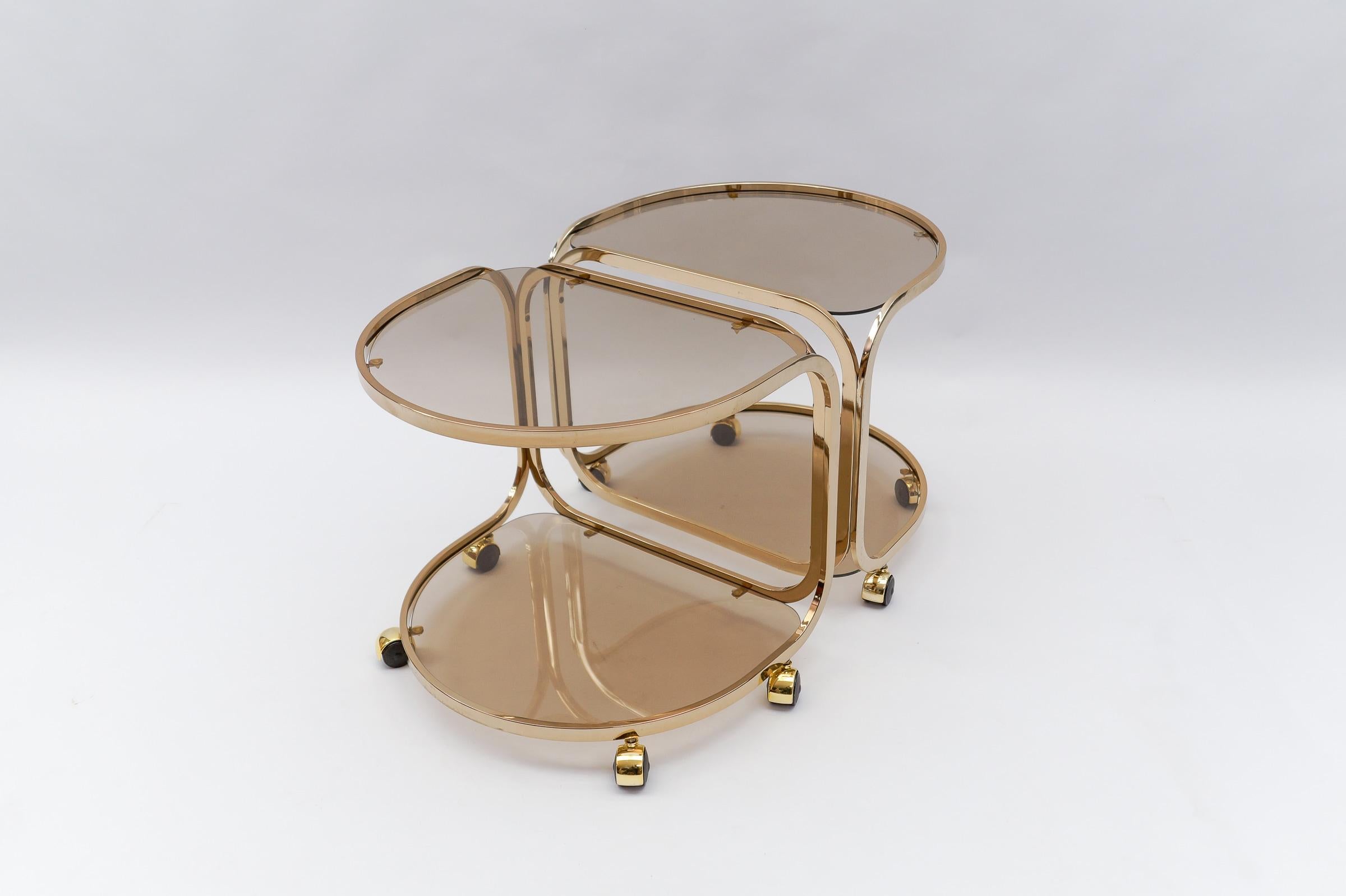 Hollywood Regency Pair of French Mid-Century Modern Side Tables, 1960s For Sale