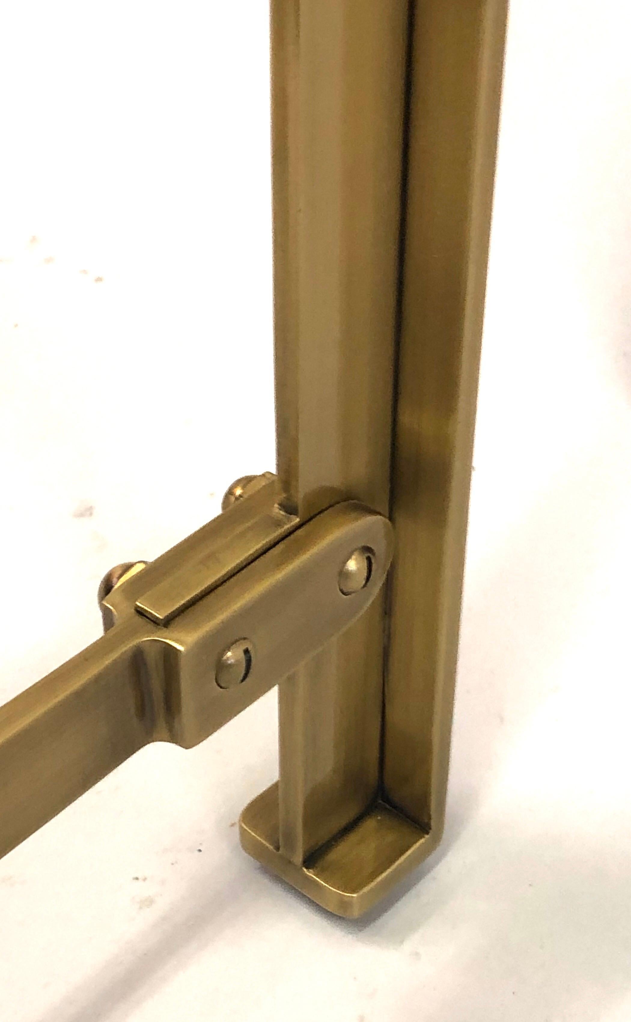 Pair of French Mid-Century Modern Style Round Brass Side Tables, Jacques Quinet 9