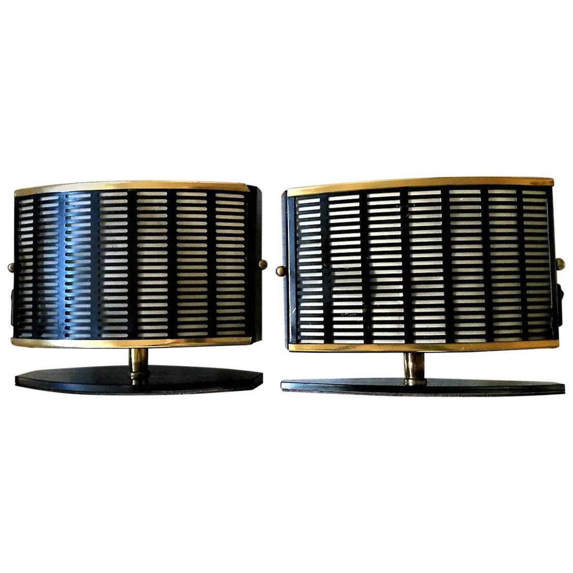 Pair of French Mid-Century Modern Table Side Lamps, 1950s
