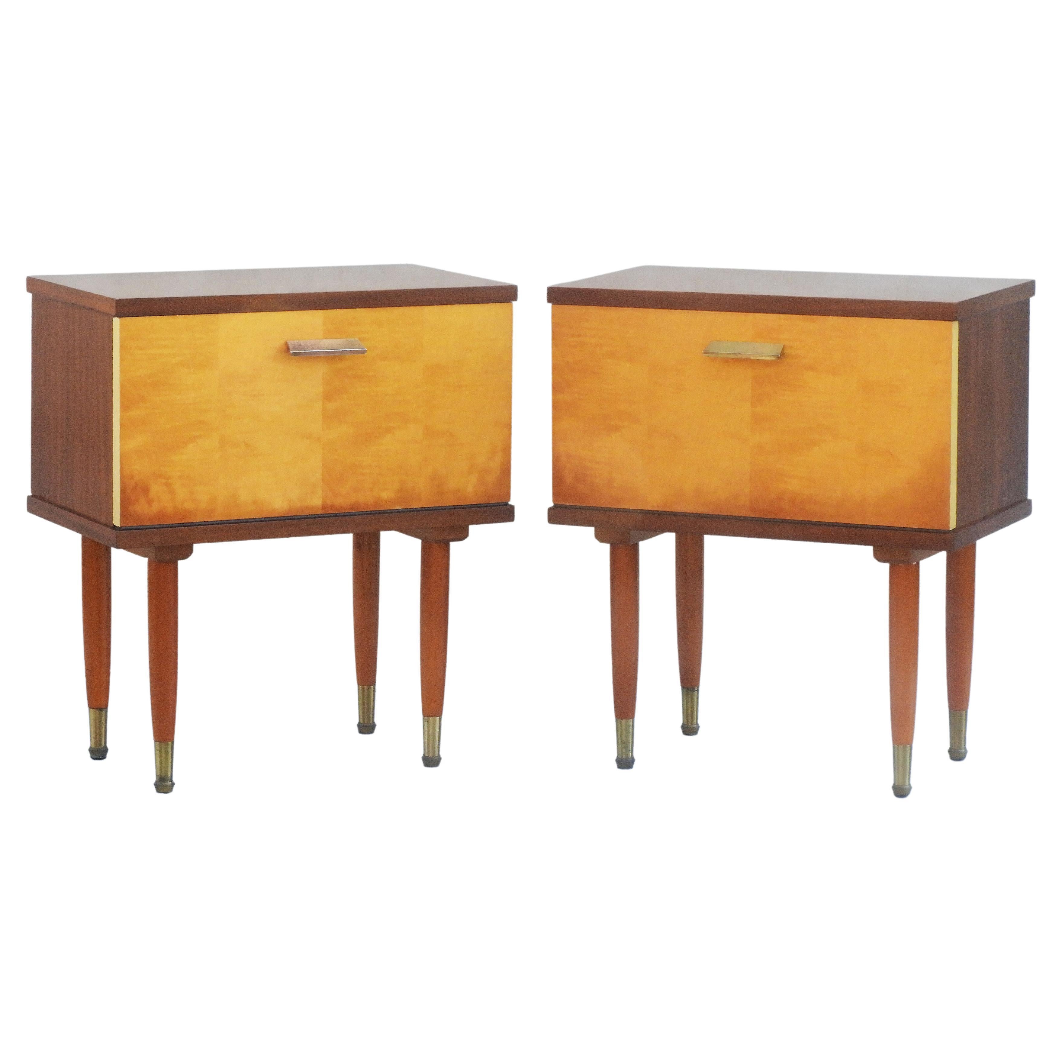 Pair of French Mid Century Nightstands/Bed Side or Sofa End Tables C1960