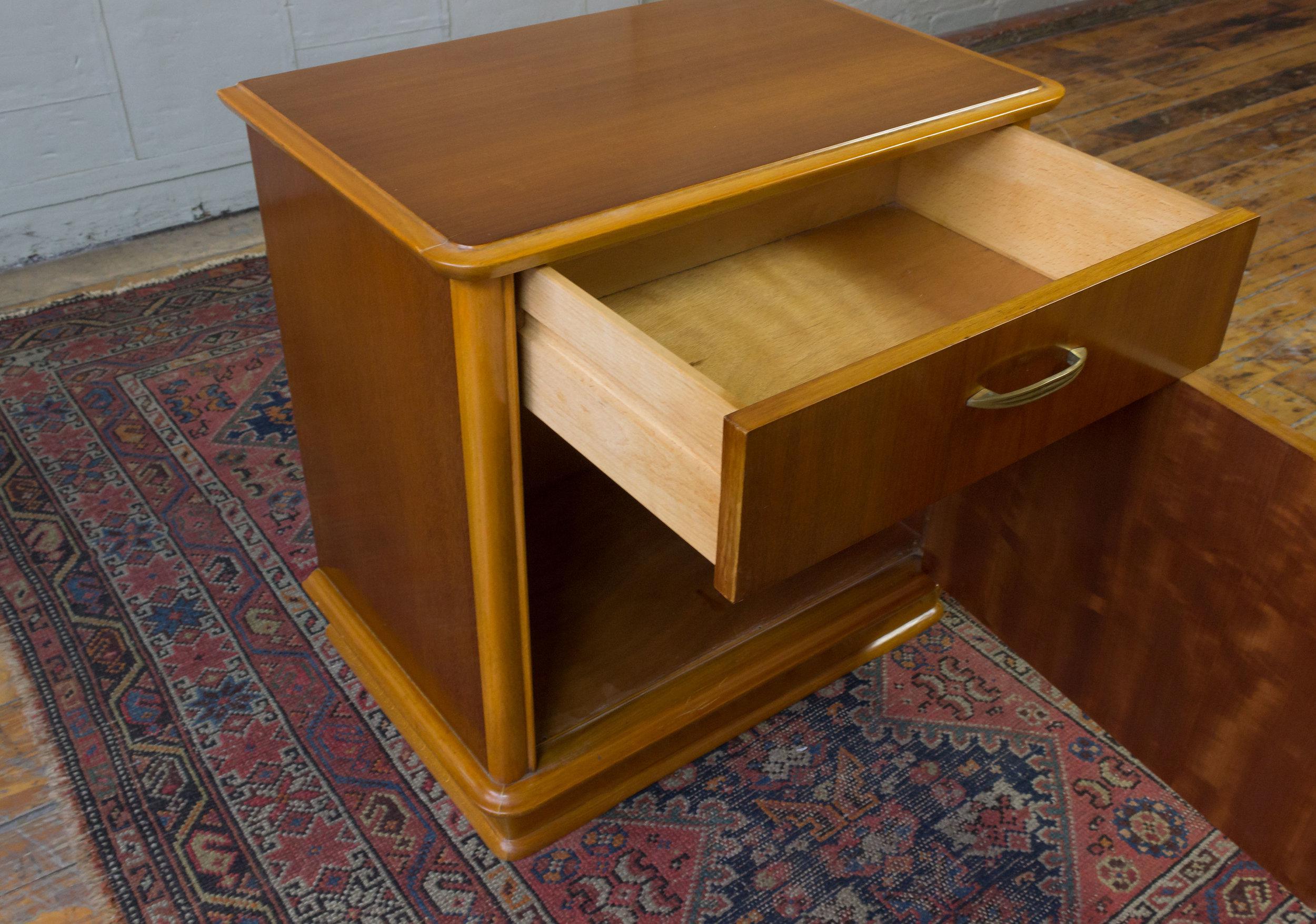 Mid-20th Century Pair of French Midcentury Nightstands For Sale
