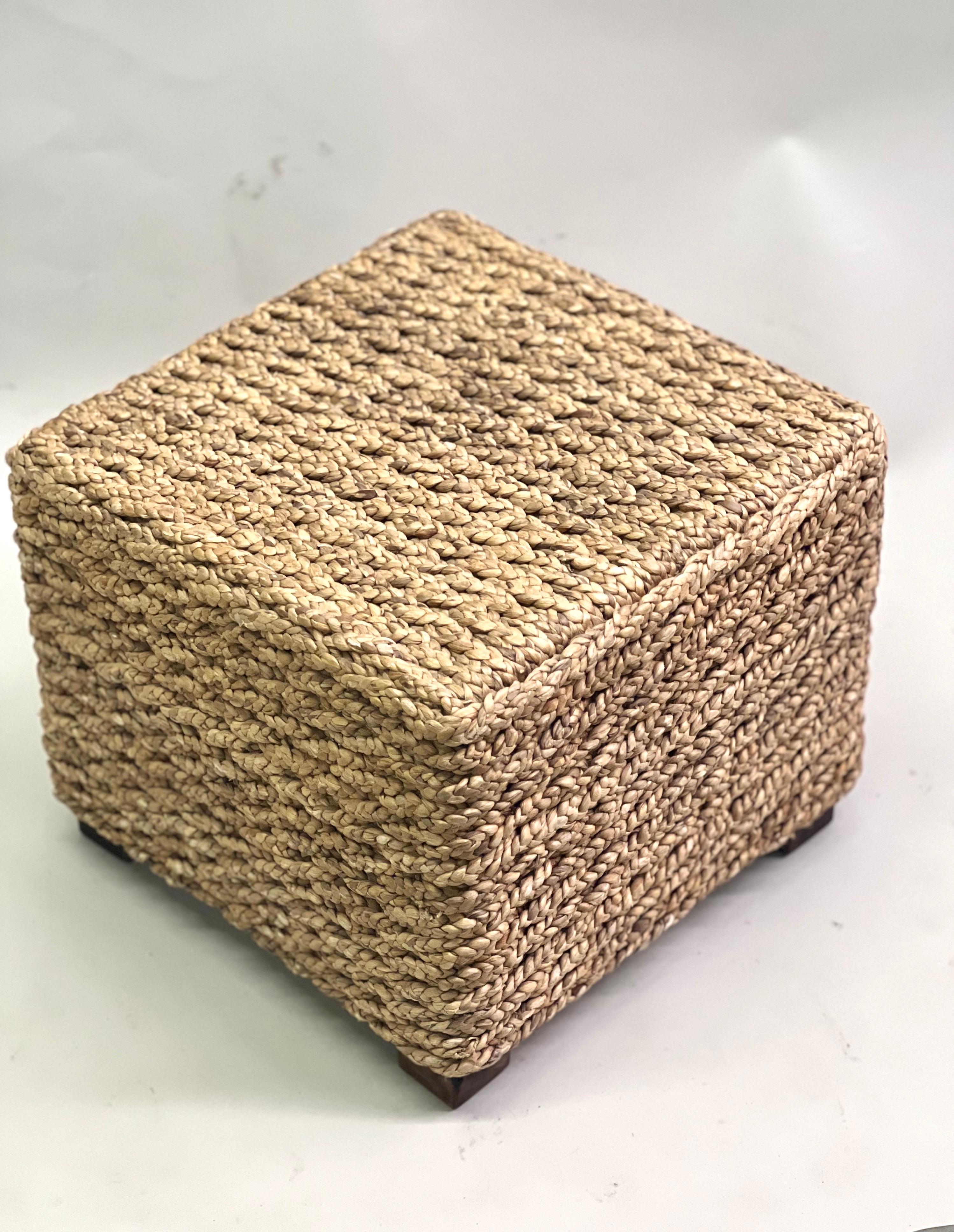 20th Century 1 French Mid-Century Rope Stool / Bench by Adrien Audoux & Frida Minet For Sale