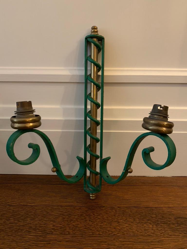 Mid-Century Modern Pair of French Mid Century Sconces