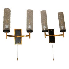 Pair of French Midcentury Sconces, Maison Arlus, Lunel Wall Lights