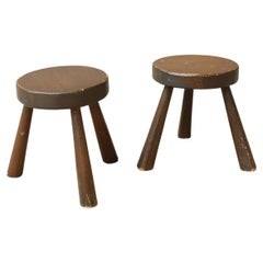 Pair of French Mid Century Stools/Side Tables