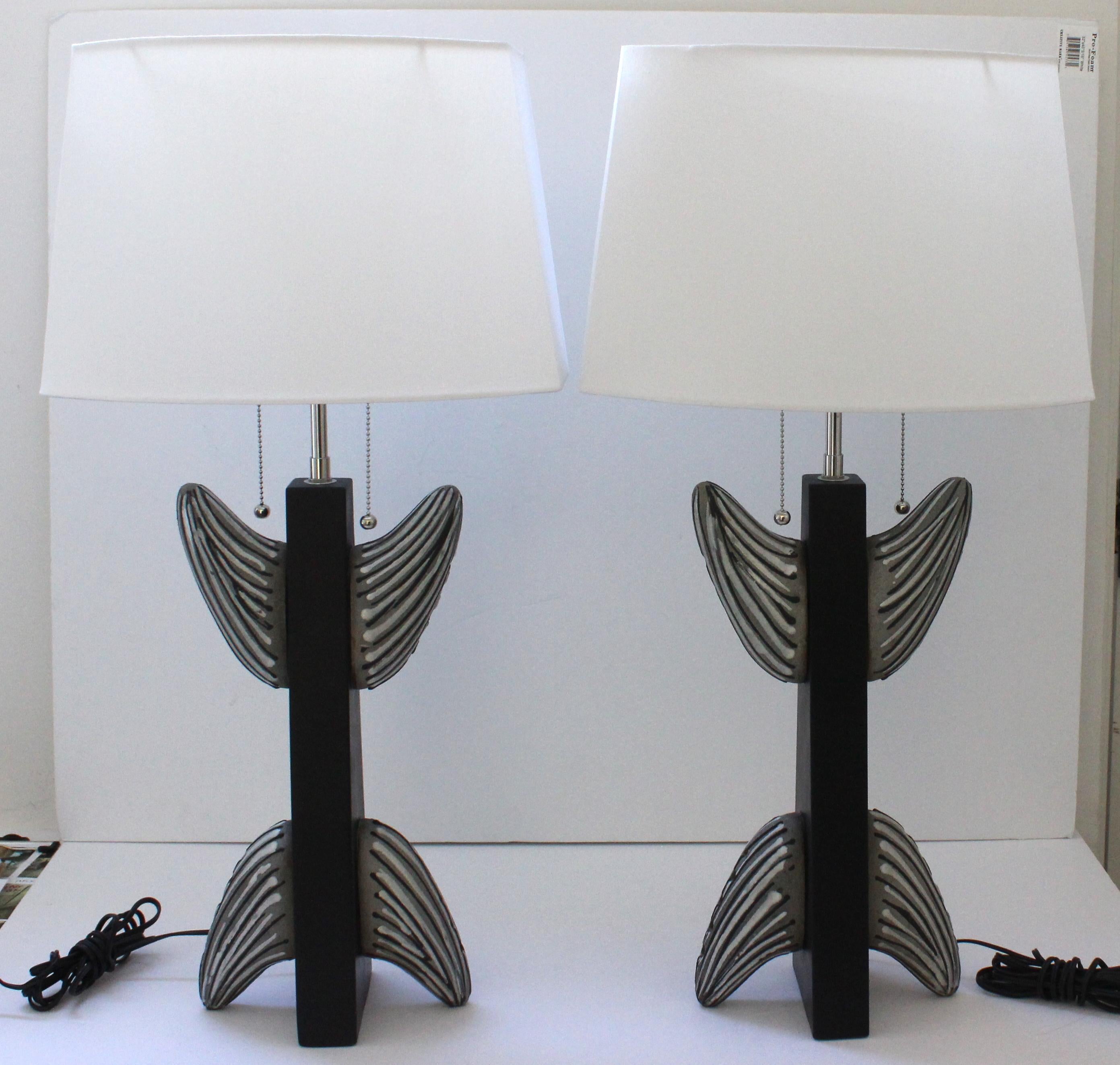 Pair of French Mid Century Table Lamps For Sale 5