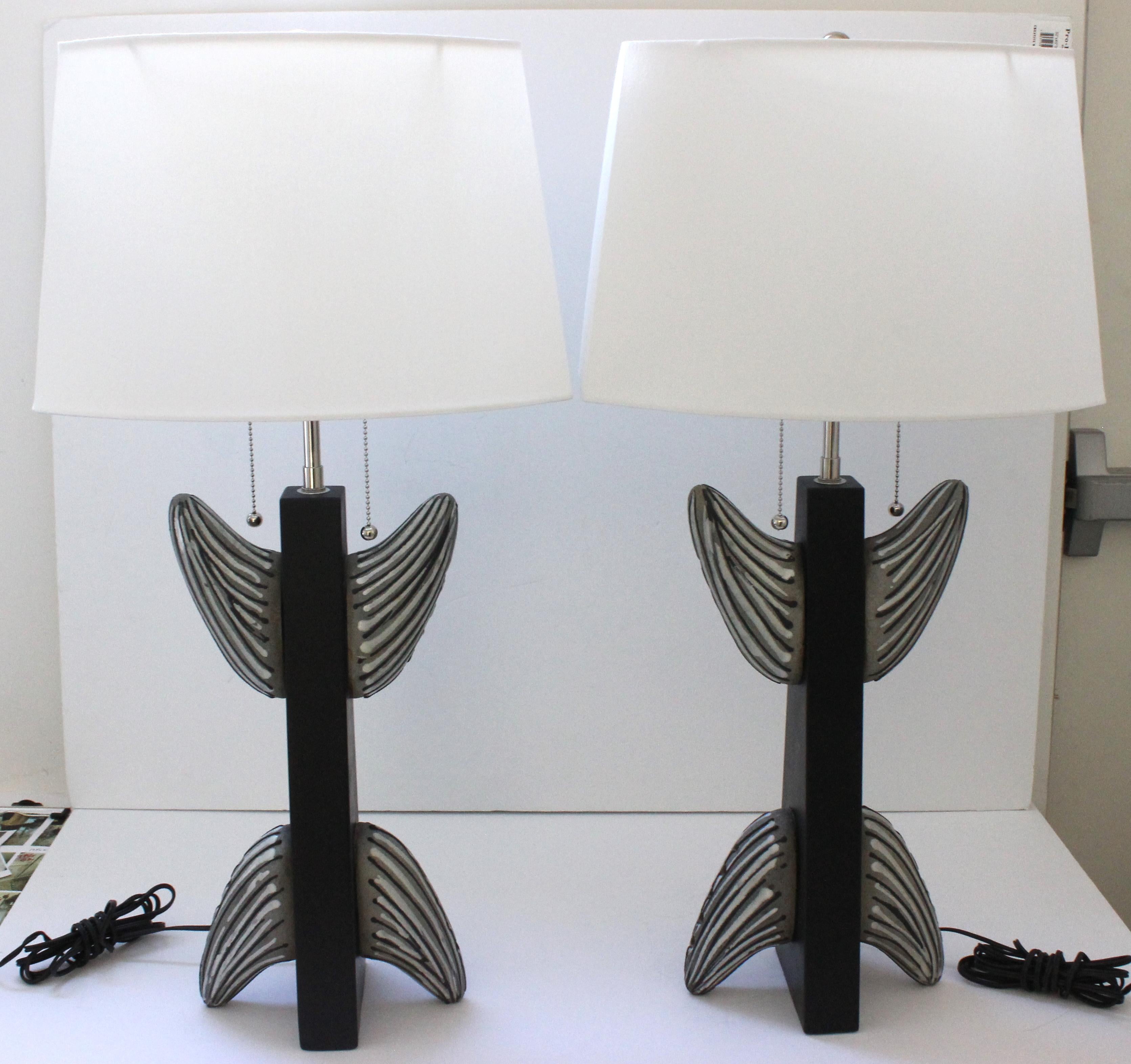 Pair of French Mid Century Table Lamps For Sale 6