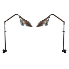 Pair of French Mid-Century Telescopic Architect's Drafting Lamps