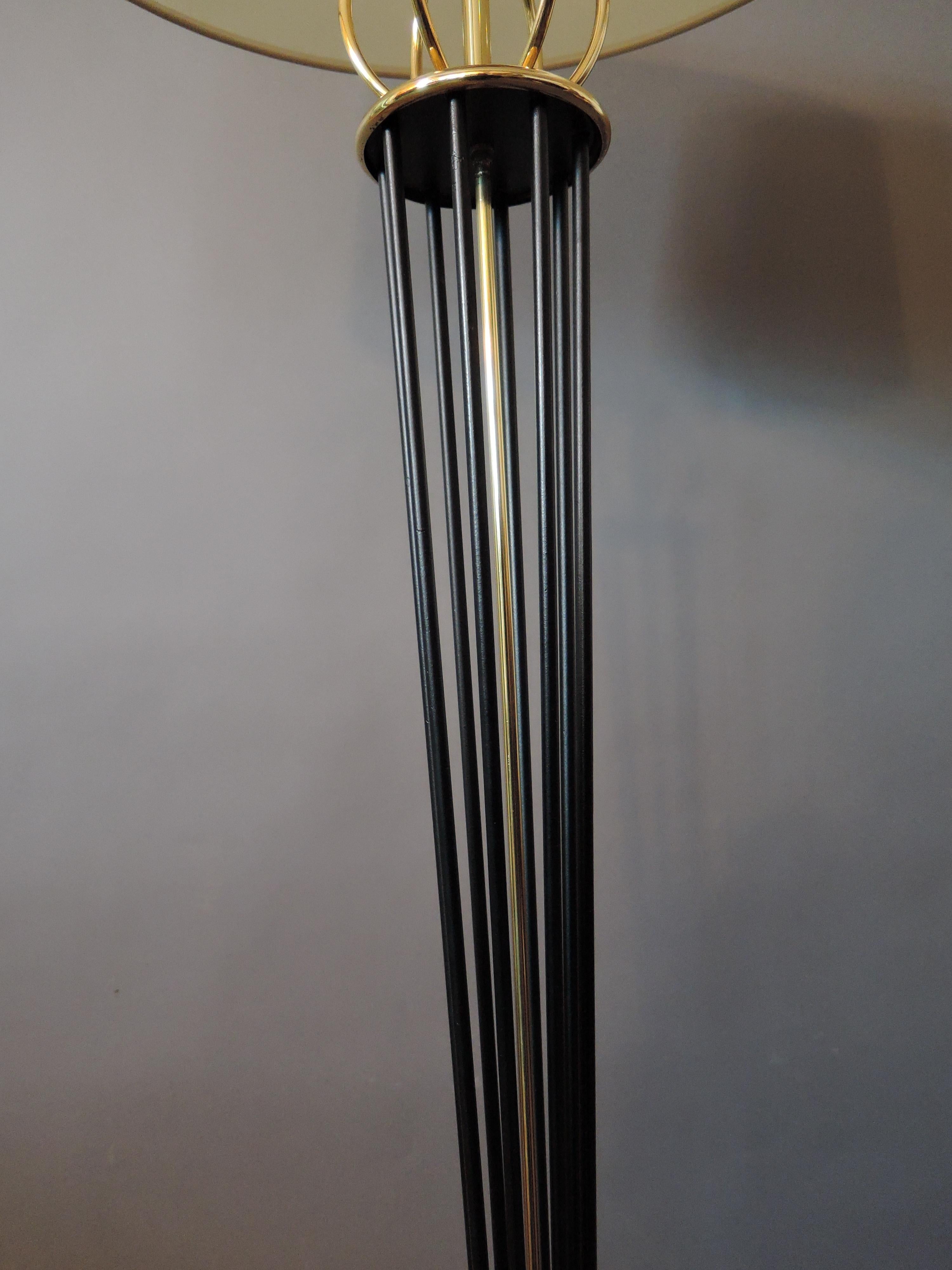 Pair of French Midcentury Floor Lamp by Arlus For Sale 4