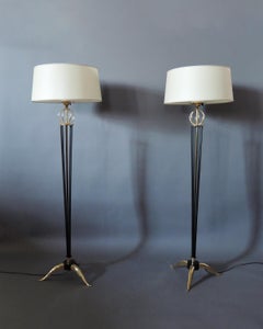 Pair of French Midcentury Floor Lamps by Arlus