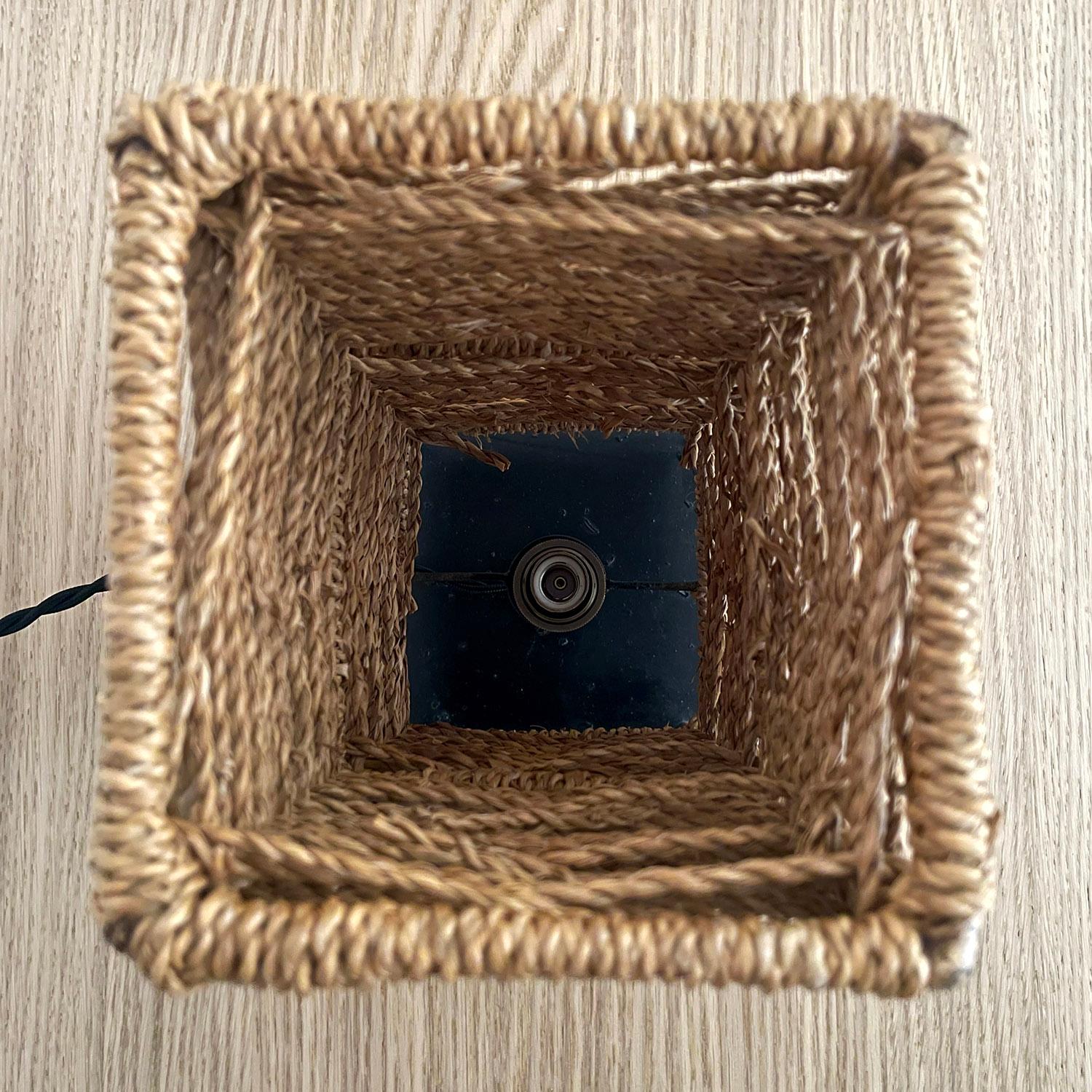 Paire de lampes de table en corde de jute et en fer du milieu du siècle dernier (compatible avec le Rewire) en vente 10