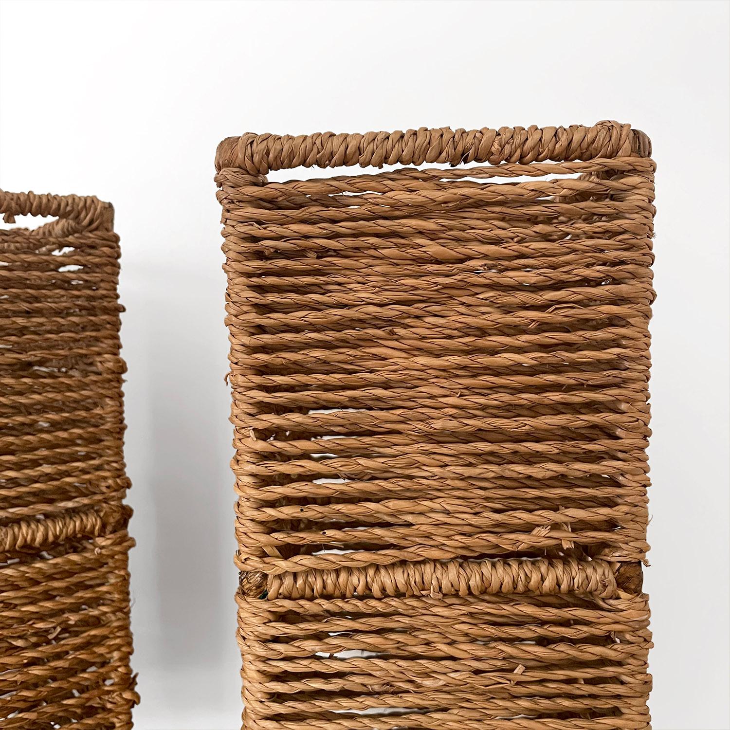 Paire de lampes de table en corde de jute et en fer du milieu du siècle dernier (compatible avec le Rewire) en vente 3