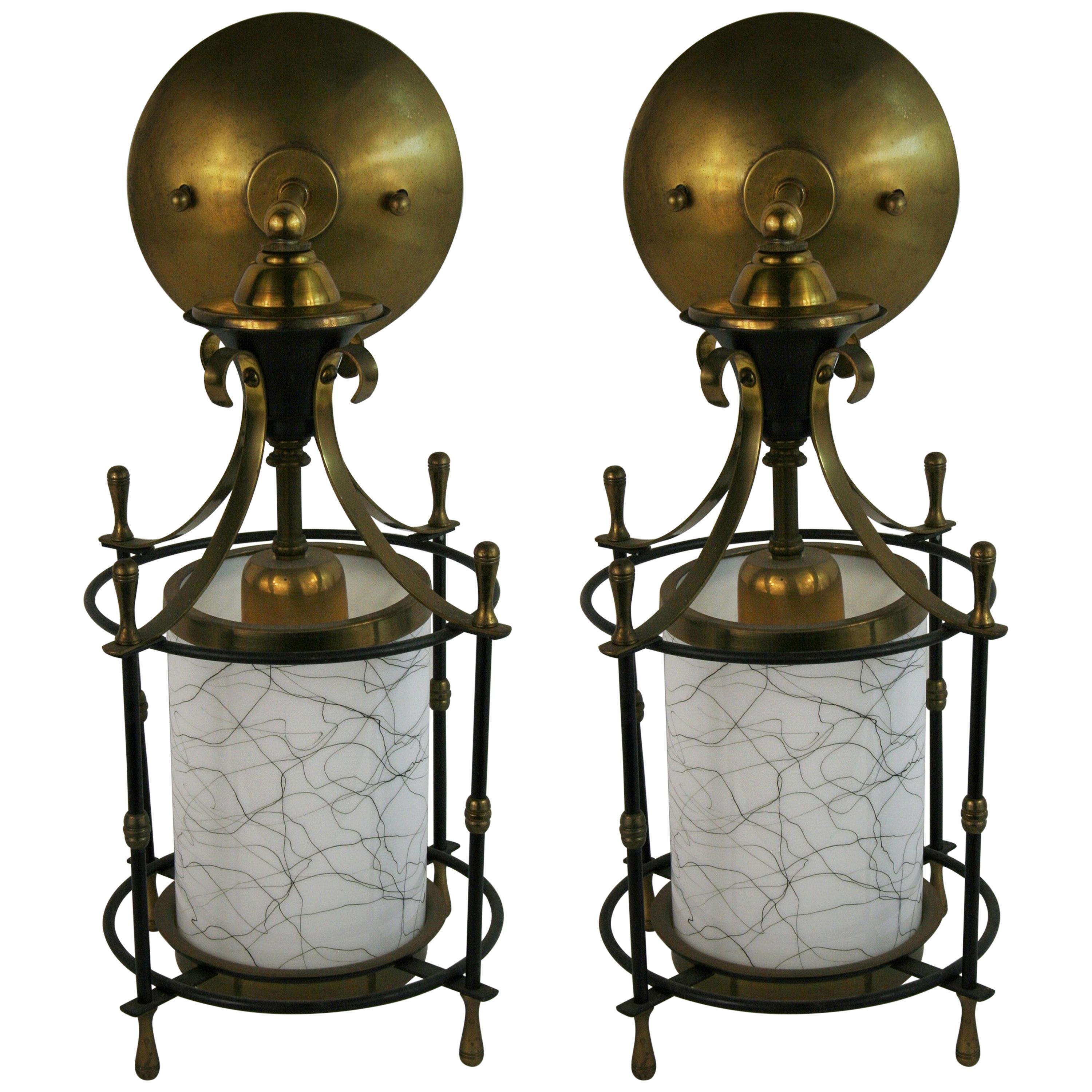 Pair of French Vintage Lanterns For Sale at 1stDibs