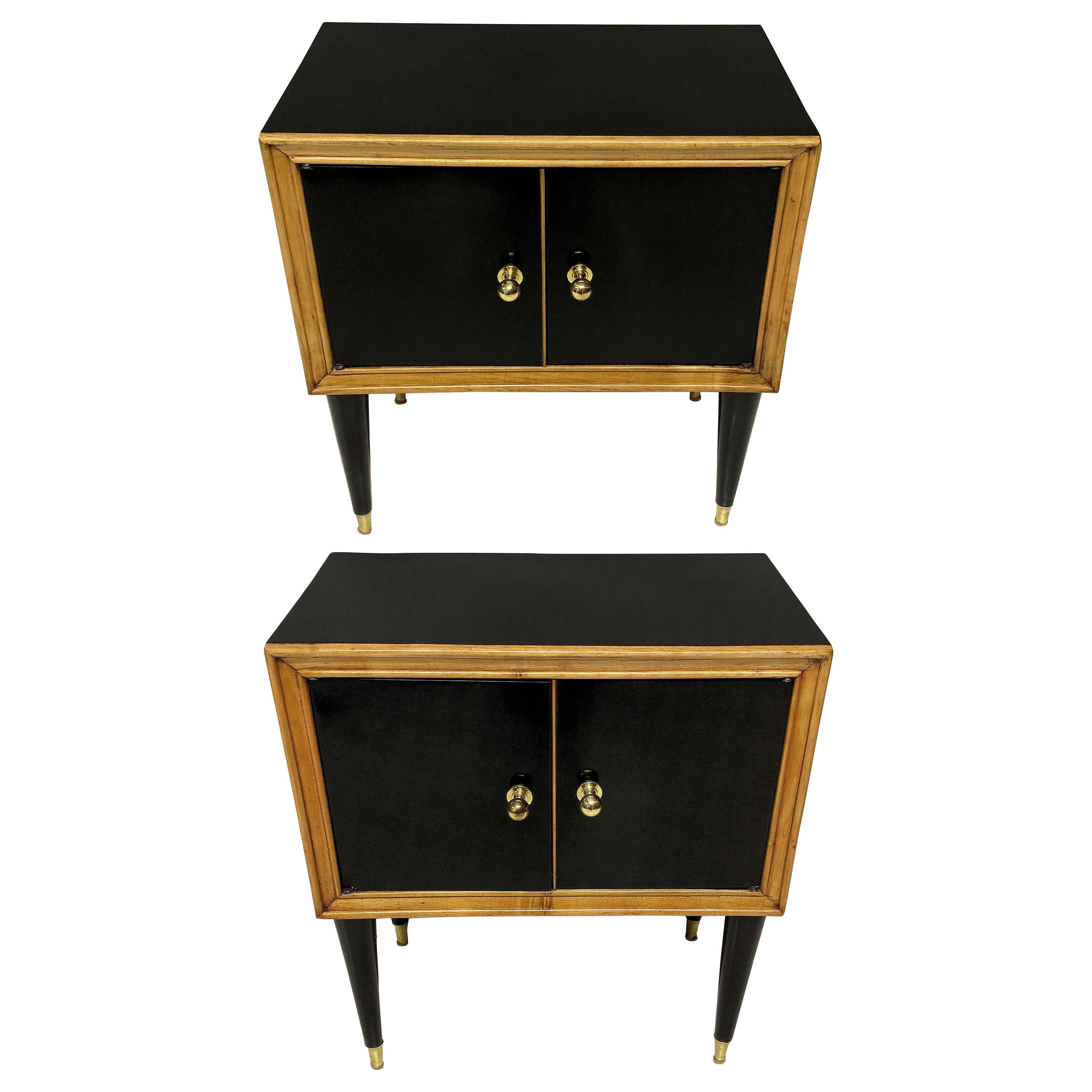 Pair of French Midcentury Nightstands