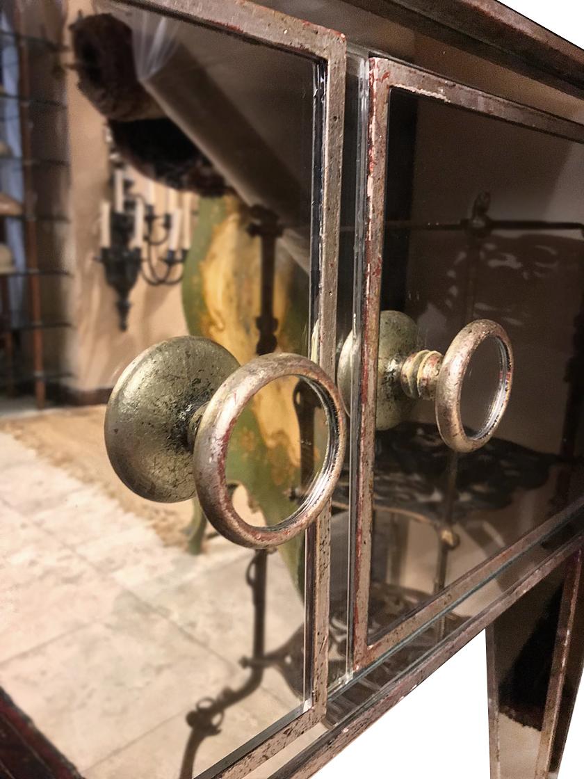 Pair of French Mirror Cabinets For Sale 2