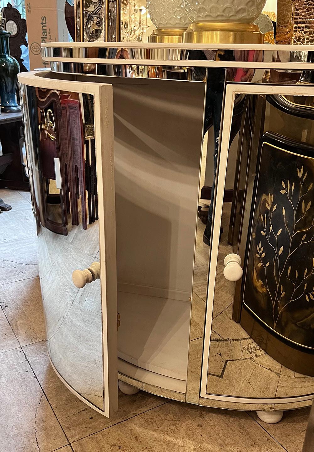 Mid-20th Century Pair of French Mirrored Cabinets For Sale