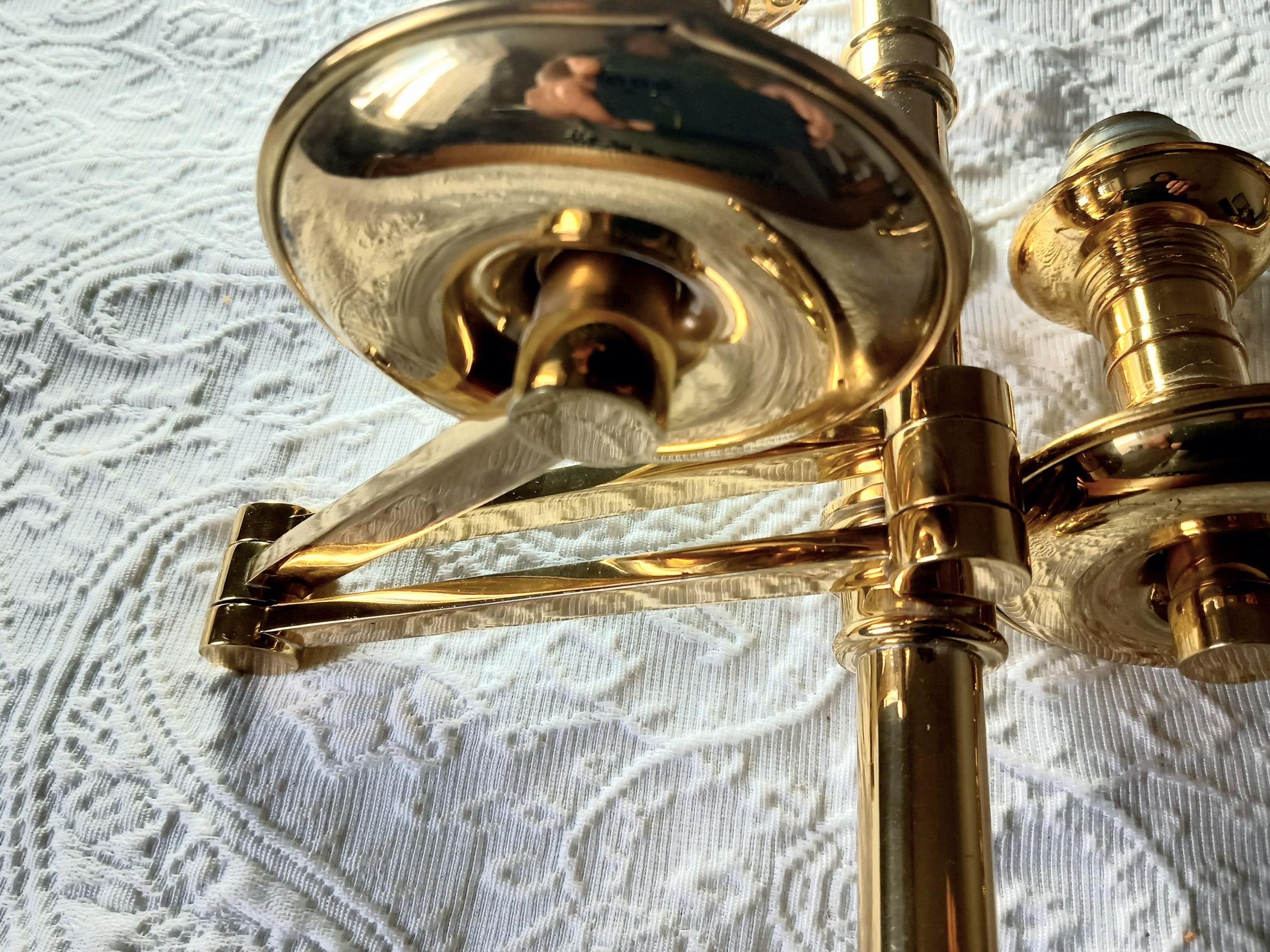  Pair of French Maison Jansen Swing Arm Sconces For Sale 6
