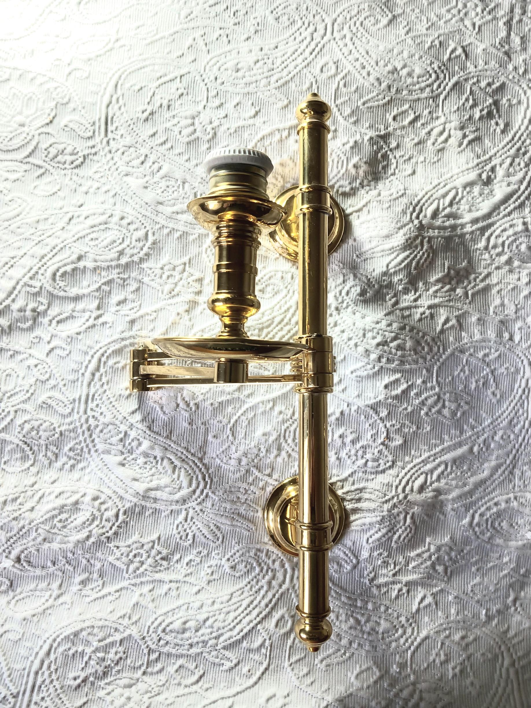  Pair of French Mison Jansen Swing Arm Sconces For Sale 11