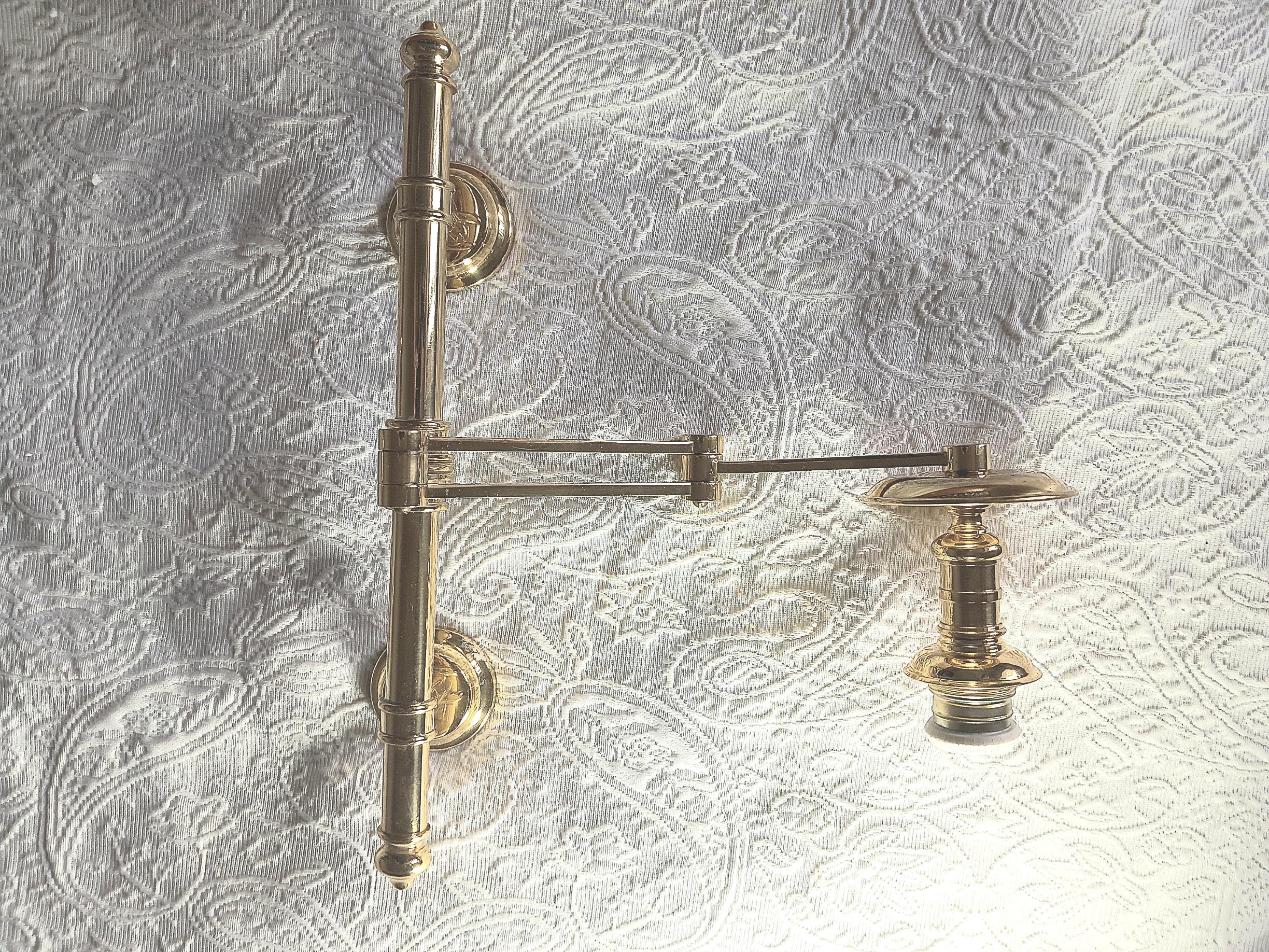  Pair of French Maison Jansen Swing Arm Sconces For Sale 13